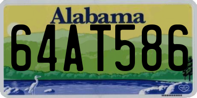 AL license plate 64AT586