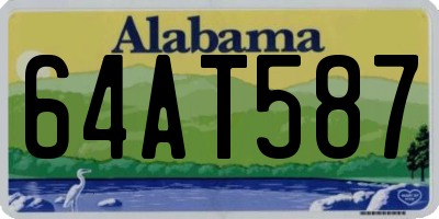 AL license plate 64AT587