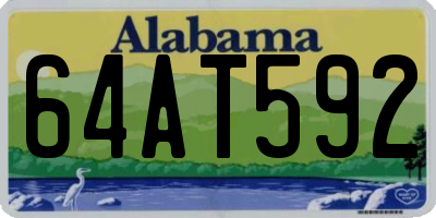 AL license plate 64AT592