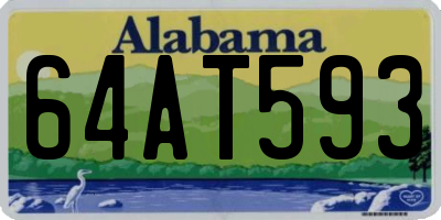 AL license plate 64AT593