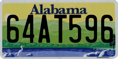 AL license plate 64AT596