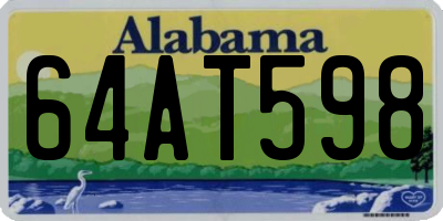 AL license plate 64AT598