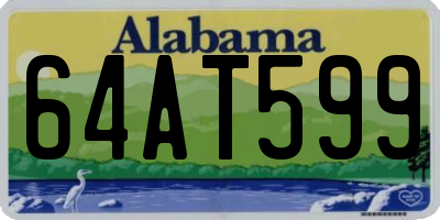 AL license plate 64AT599