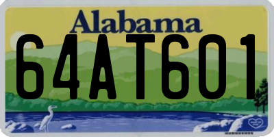 AL license plate 64AT601