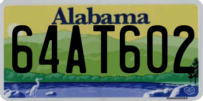 AL license plate 64AT602