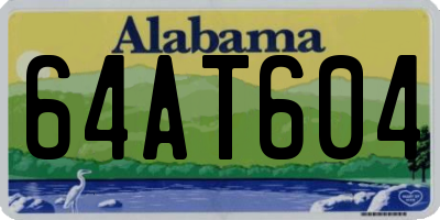 AL license plate 64AT604