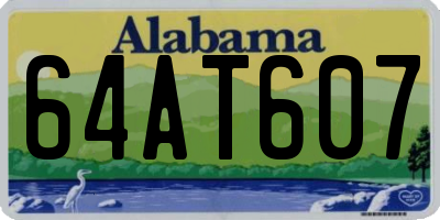 AL license plate 64AT607