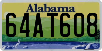 AL license plate 64AT608