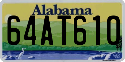 AL license plate 64AT610