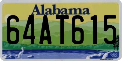 AL license plate 64AT615