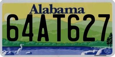 AL license plate 64AT627