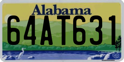 AL license plate 64AT631