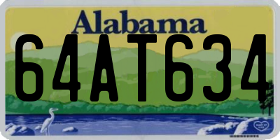 AL license plate 64AT634