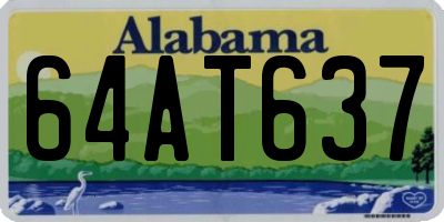 AL license plate 64AT637
