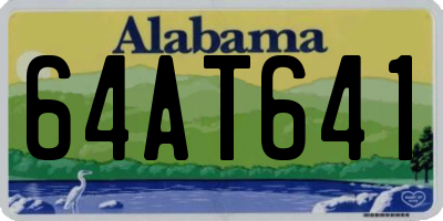 AL license plate 64AT641