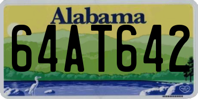 AL license plate 64AT642