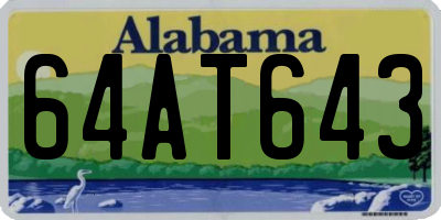 AL license plate 64AT643