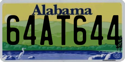 AL license plate 64AT644