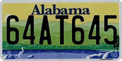 AL license plate 64AT645