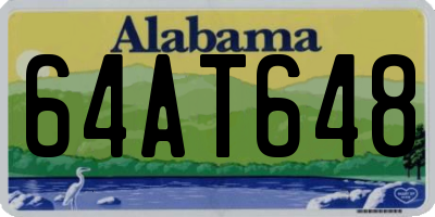AL license plate 64AT648