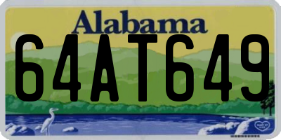 AL license plate 64AT649