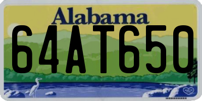 AL license plate 64AT650
