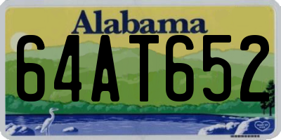 AL license plate 64AT652