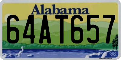 AL license plate 64AT657