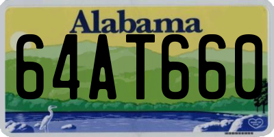 AL license plate 64AT660