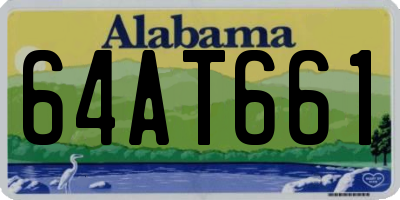 AL license plate 64AT661