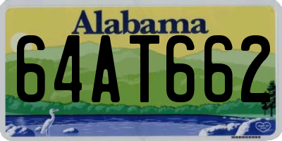 AL license plate 64AT662