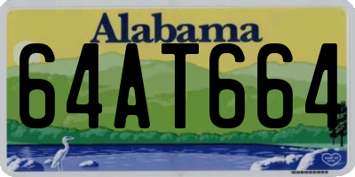 AL license plate 64AT664