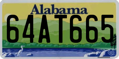 AL license plate 64AT665