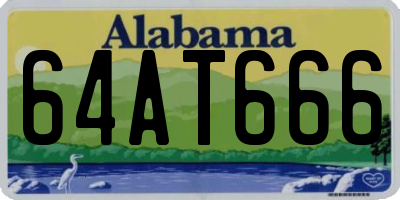 AL license plate 64AT666