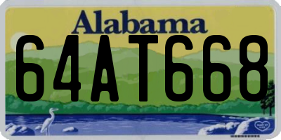 AL license plate 64AT668