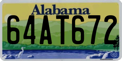 AL license plate 64AT672