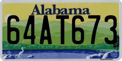 AL license plate 64AT673