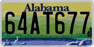 AL license plate 64AT677
