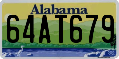 AL license plate 64AT679