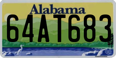 AL license plate 64AT683