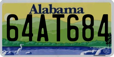 AL license plate 64AT684