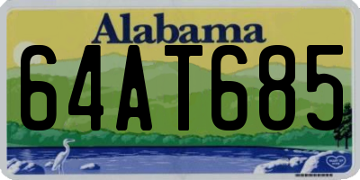 AL license plate 64AT685