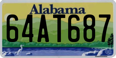 AL license plate 64AT687