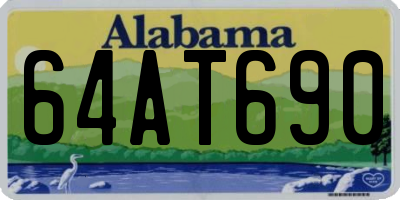 AL license plate 64AT690