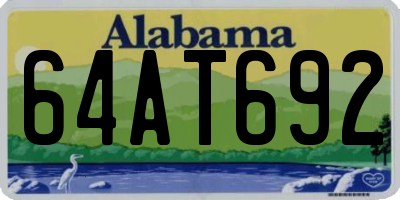 AL license plate 64AT692