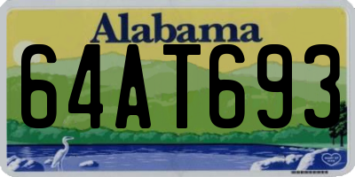 AL license plate 64AT693