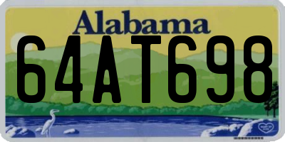 AL license plate 64AT698