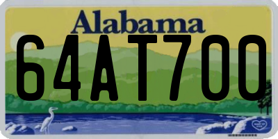 AL license plate 64AT700