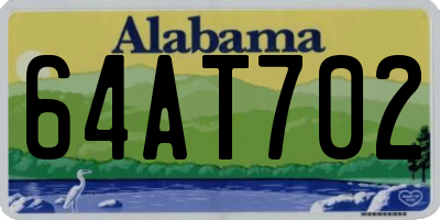 AL license plate 64AT702