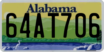 AL license plate 64AT706